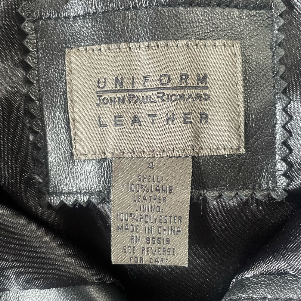 Uniform John Paul Richard Lamb Leather Miniskirt - Picture 3 of 7